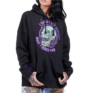 Broken Promises Jinxed Chain Skull Hoodie
